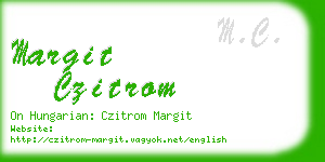 margit czitrom business card